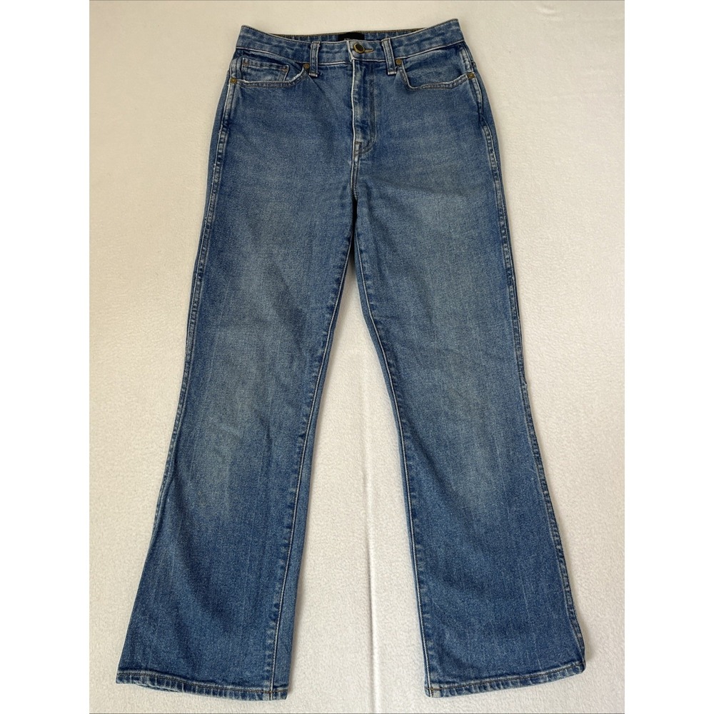 Khaite Women's Benny Cropped Jeans Size 27 Blue Medium Wash USA Made Casual